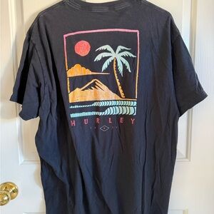 Hurley Black Tee with Vibrant Graphic